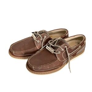 Chaps | Shoes | Chaps Ralph Lauren Brown Leather Boat Shoes Mens 2 M Preppy Classic New